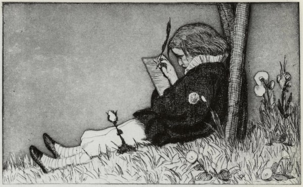 A young writer by Max Klinger